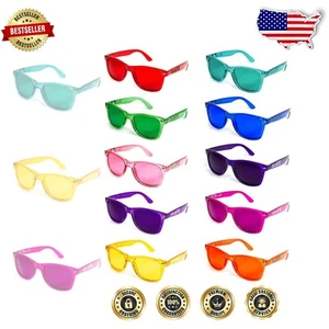 10 Pack of Stylish Color Therapy Glasses for Chakra Healing & Light Sensitivity - Afbeelding 1 van 8