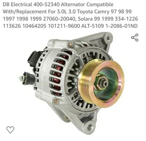 Alternator Compatible With/Replacement For 3.0L Toyota Camry/Solara 1997-1999 - Picture 1 of 5