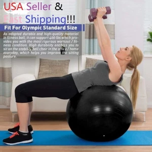 Exercise Workout Yoga Ball for Yoga Fitness Pilates Sculpting Balance with Pump - Picture 1 of 11