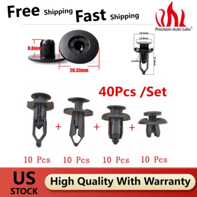 40X Retainer Clips Door Trim Panel Fender Clips For Ford Toyota Honda Chrysler - Image 1 of 4