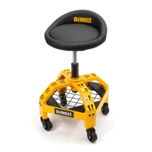 Dewalt Adjustable Shop Garage Stool Rolling Casters Steel Frame DXSTAH025 New - Picture 1 of 8