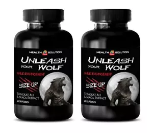 strong natural energy booster - UNLEASH YOUR WOLF - maca root pill-2 Bottle 120C - Picture 1 of 12