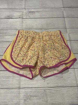 Nike Womens Dri-Fit Tempo Icon Clash Running Shorts Size Small Yellow/Pink - Image 1 of 4