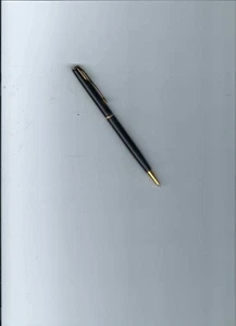 Bolígrafo vintage Parker Insignia negro mate y dorado con ribete torcido-EE. UU. - Imagen 1 de 6