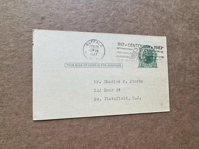 US 1940s Dr CF Pinzka Postal Card (09) +Renown Mathematician  +Math Discussion - Image 1 of 2