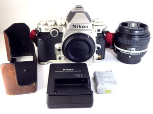 Cámara digital Nikon Df SLR plateada 16,2 MP AF-S 50 mm f/1,8 conjunto de lentes especiales JAPÓN - Imagen 1 de 15
