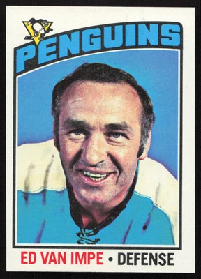 1976-77 Topps #157 Ed Van Impe Pittsburgh Penguins NR-MINT PACK FRESH! - Image 1 of 2