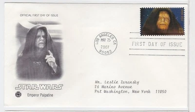 TurtlesTradingPost- Star Wars- Emperor Palpatine  #4143c FDC 2007- Artcraft - Image 1 of 2