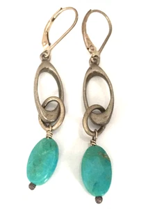 Vintage Earrings MARKED 925 STERLING SILVER Pierced Dangle Leverback lot y - Picture 1 of 4