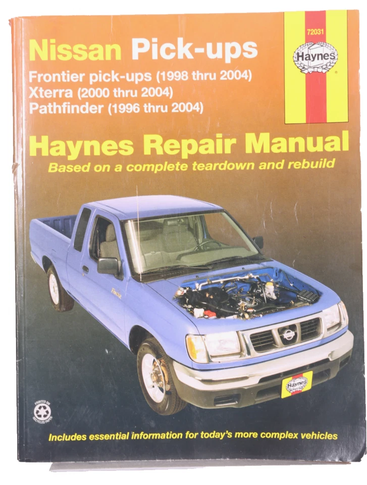 Frontier Xterra Pathfinder Repair Shop Manual 2004 2003 2002 2001 2000 1999 1998 - Image 1 of 1