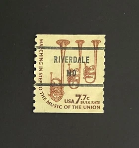 Riverdale, Maryland Type 81 Precancel - 7.7 cents Horns coil - U.S. #1614 - MD - Picture 1 of 1
