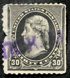 US Stamp Scott #228 ~ JEFFERSON black 30c 1890 GR02 - Picture 1 of 2