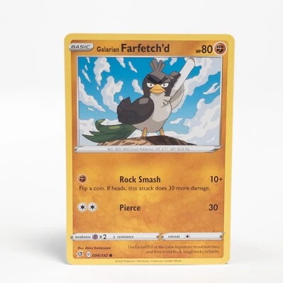 Galarian Farfetch'd 094/192 Pokemon SWSH02: Rebel Clash Common NM - Image 1 of 2