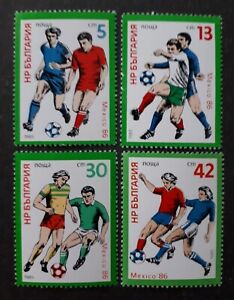 BULGARIA STAMPS 1985, SC# 3087-90, COMPLETE MNH SET, FOOTBALL WORLD CUP...