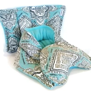 Flax Rice Heat Packs, Microwave Heating Pad Spa Gift Set Neck Wrap Eye Back - Picture 1 of 7