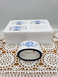 2018 Avon Seaside Garden Ceramic Napkin Rings Set of 8 New in Box - Picture 1 of 12
