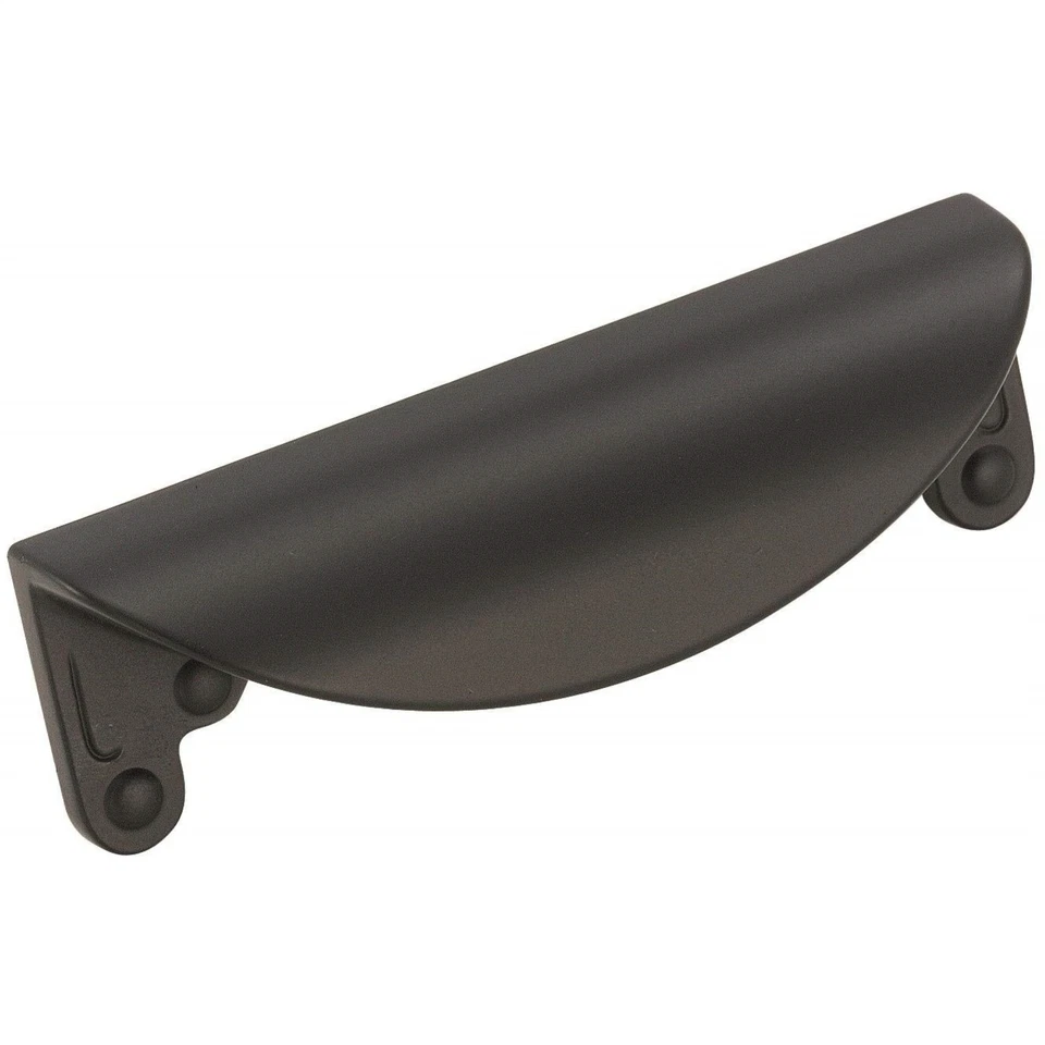 Amerock BP1592FB Inspirations Cabinet Cup Pull 3" Flat Black