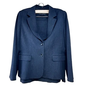 TAHARI by Arthur S. Levine Größe 14 gefüttert schwarz mit Nadelstreifen passend Blazer & Rock - Bild 1 von 18