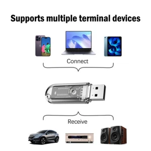 USB Bluetooth Adapter 5.3 For Wireless Speaker Audio Mouse Bluetooth Dongle - Photo 1/9