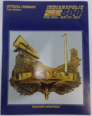 1984 Indianapolis 500 Program Pontiac Fiero Rick Mears Pennzoil Team Penske Race - Image 1 of 4