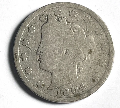 1904 5c LIBERTY HEAD NICKEL DESIGNED BY CHARLES E. BARBER Cover