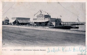 Livorno - stabilimento balneario palmieri (piccolo b/n viaggiata, richter n.21) - Imagen 1 de 2