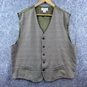 Vintage Murano Vest Mens Extra Large Professor Academia Houndstooth Suit Formal - Picture 1 of 6