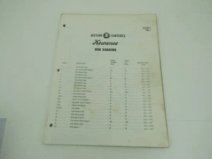 1950s Kewanee Disk Harrows Parts Catalog Manual 7 8 9 10 12 13  - Picture 1 of 2