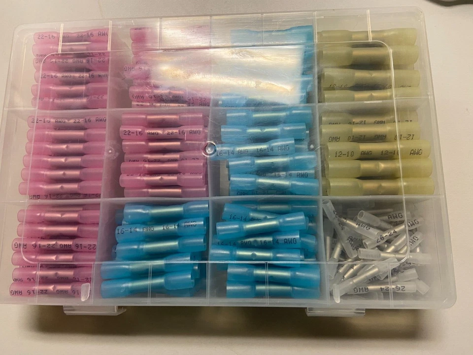 290pc Heat Shrink Butt Wire Splice Connectors Seal Crimp Terminal Waterproof kit - Image 1 of 1