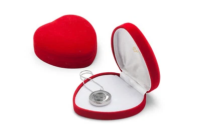 FOTO BILD Medaillon Anhänger Herz Box Hals Kette EDELSTAHL Valentinstag Geschenk - Bild 1 von 4