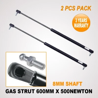 2PCS 600mm 500N Gas Strut 8mm Shaft Caravan Canopy Truck Trailer Toolbox Spring - image 1 of 4