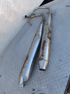 75 Yamaha XS650B XS 650 1975 sistema de tubos silenciadores de escape Foto 1 de 4