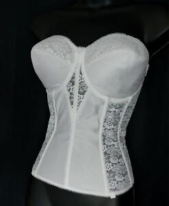 NWOT Carnival Strapless Lacy Ivory White CORSET MERRY WIDOW -sz 38 DDD