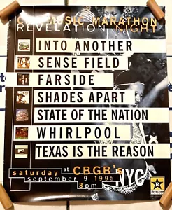 CMJ MUSIK MARATHON SELTENES VINTAGE 95 POSTER 9.9.95 CBGBS NYC IN EINE ANDERE FARSIDE + - Bild 1 von 5