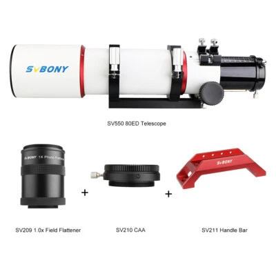 SVBONY SV550 Telescope 80mm Refractor Triplet Apochromatic DSO Photography Suit - Image 1 of 4