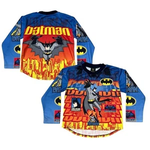 Vintage 90s Batman The Animated Series Shirt All Over Print Batmobile Kids 6/7 - Picture 1 of 9