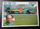 Teo Fabi (Ita) Benetton Formula 1 Panini Supersport Sticker 1987