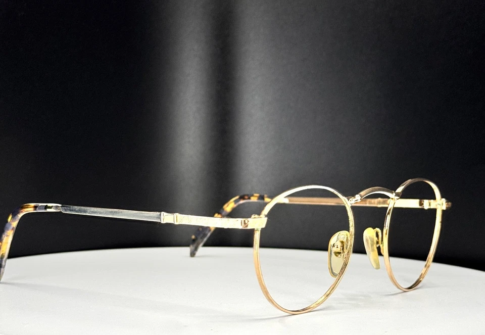 Óculos femininos vintage Dakota Smith Los Angeles dourado aro inteiro redondo SOMENTE ARMAÇÕES - Imagem 1 de 4