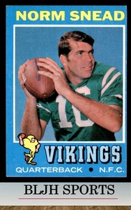 1971 Topps #184 Norm Snead Minnesota Vikings (1I8) - Picture 1 of 2