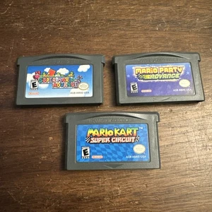 Super Mario 1 Party & Kart Bundle (Game Boy Advance GBA) Tested - Authentic - Picture 1 of 2