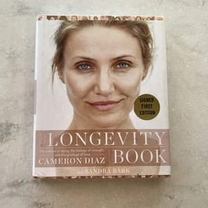 The Longevity Book by Cameron Diaz / SIGNED 1st Edition / Sandra Bark - Picture 1 of 14