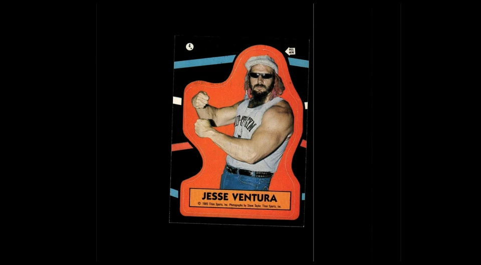 1985 Topps WWF Pro Wrestling Stars #4 Jesse Ventura Stickers - Image 1 of 2