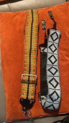 2 Retro Vintage Wide Woven Hippie SLR DSLR Camera Straps Nice - Image 1 of 4