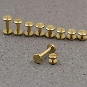 Brass Binding Chicago Screws Nail Stud Rivet For Photo Album Leather Belt Wallet