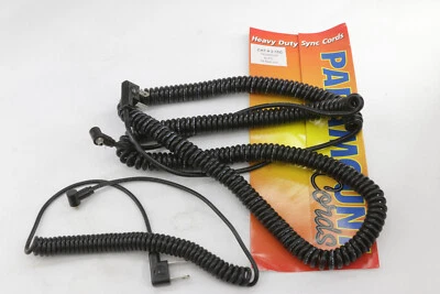 HH to PC 16' Coiled #2-16C Paramount Heavy Duty Sync Cord + Shorty - USED Clean - Image 1 of 4