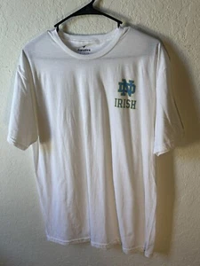 Men’s Large Notre Dame Fighting Irish FANATICS White T-Shirt NEW - Picture 1 of 3