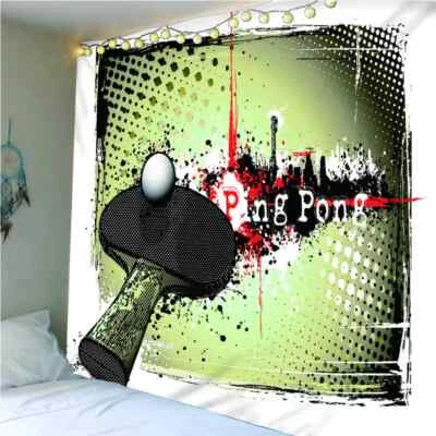 Circle Bat Baseball Beads 3D Wall Hang Cloth Tapestry Fabric Decorations Decor - Image 1 of 4