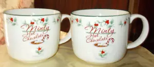 HOLIDAY MUG PFALTZGRAFF WINTERBERRY MINTY HOT CHOCOLATE W/RECIPE-LARGE 20 OZ NEW - Picture 1 of 11