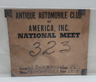 1919 Antique Automobile Club Of America National Meet Tag MEISENHELDER ROADSTER