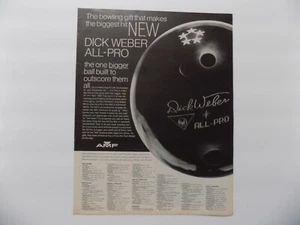 1969 LOOK MAG / DICK WEBER ALL PRO BOWLER AMF BOWLINGKUGEL GESCHENK - Bild 1 von 1